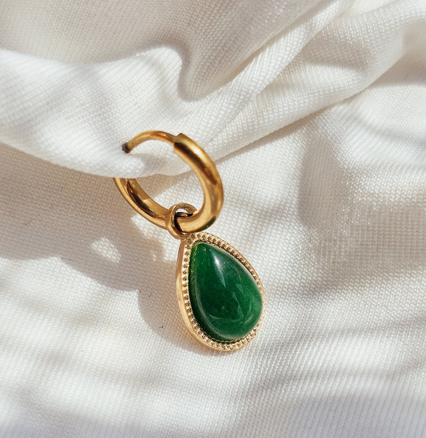Mono-Orecchino Goccia Verde
