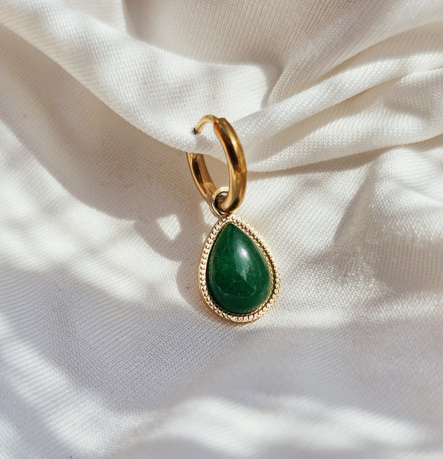 Mono-Orecchino Goccia Verde