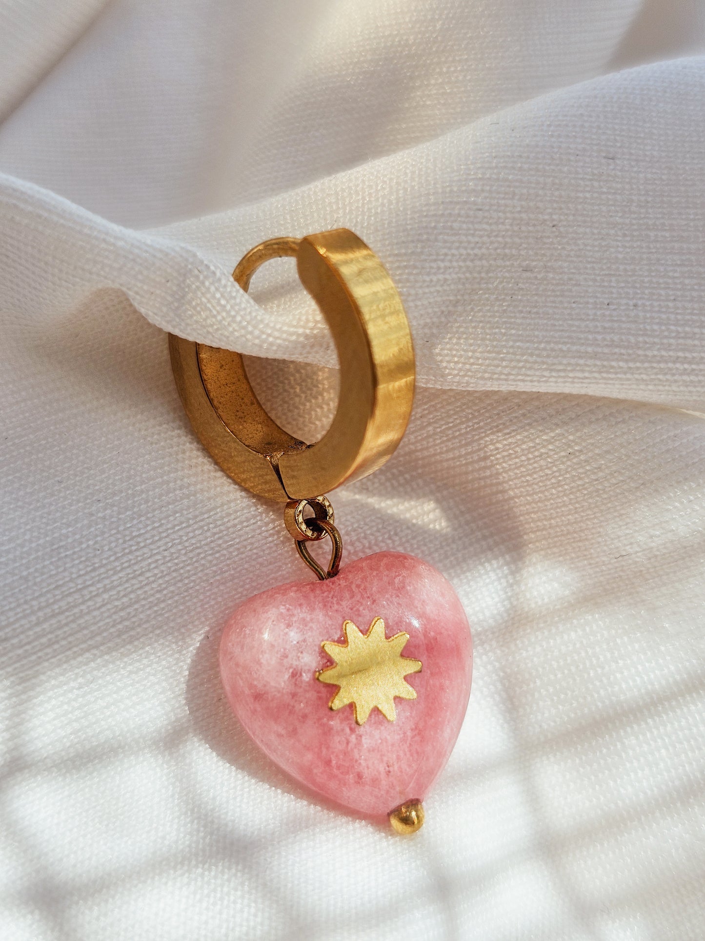 Mono-Orecchino Cuore Rosa