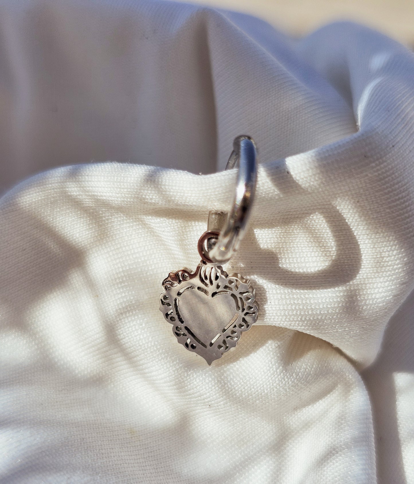 Mono-Orecchini Ex Voto silver