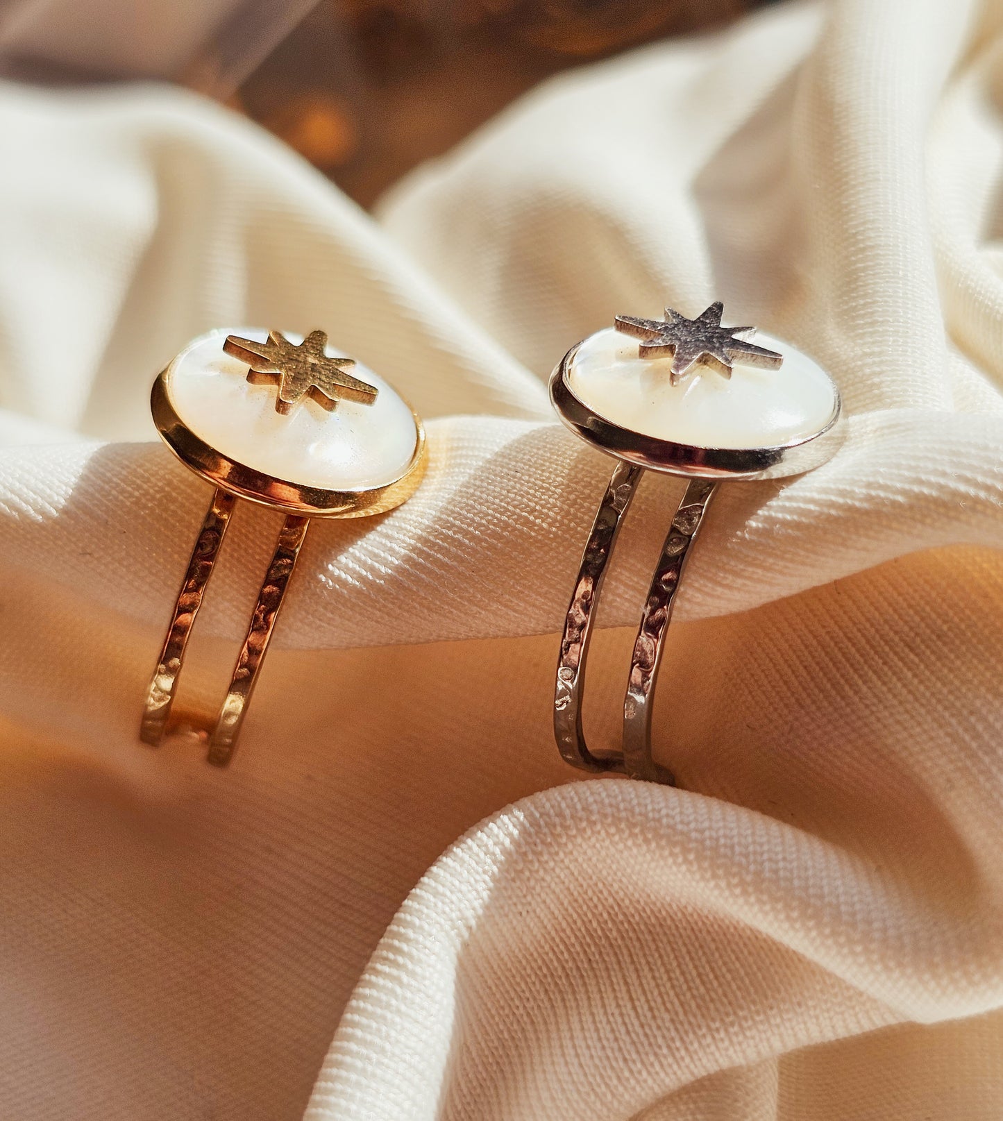 Anello North Star Madreperla