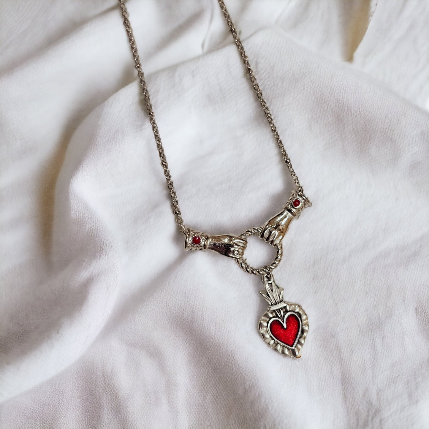Girocollo Gloria Silver Rosso