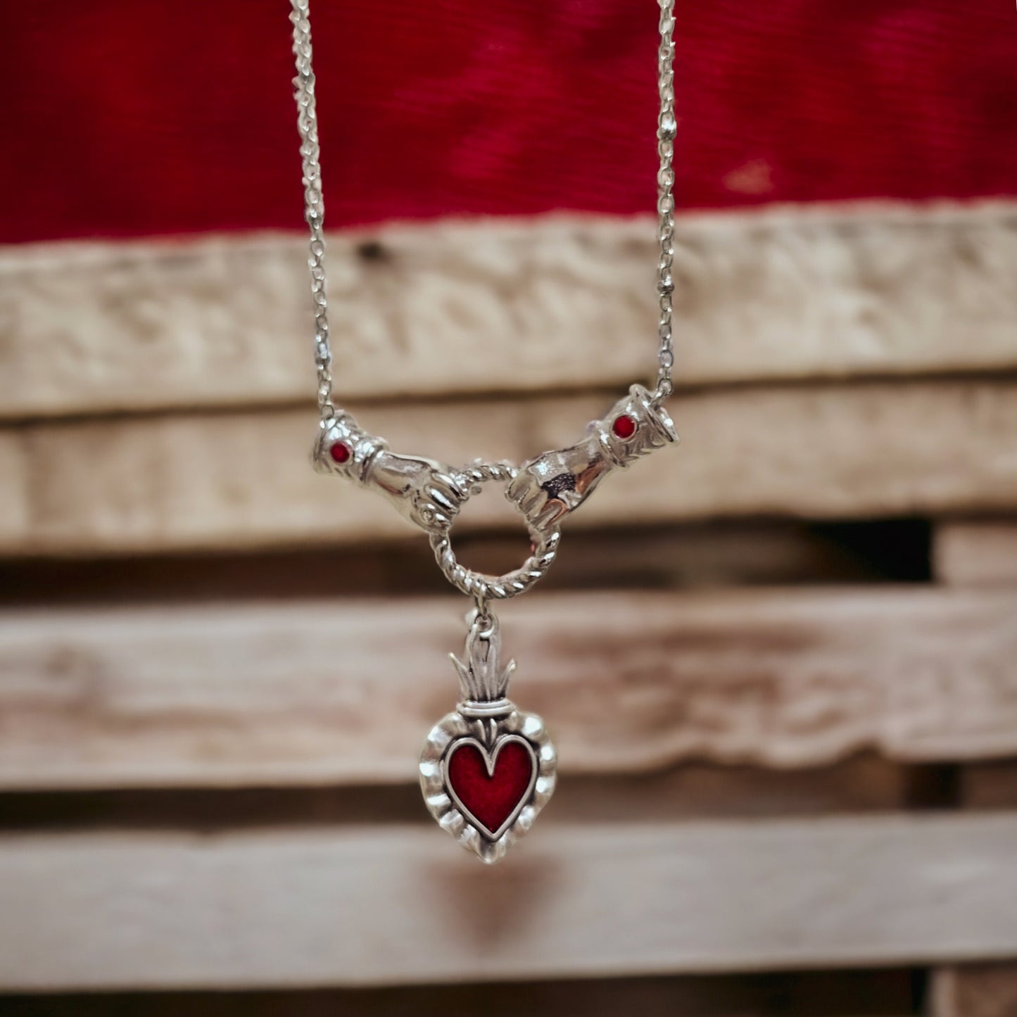 Girocollo Gloria Silver Rosso