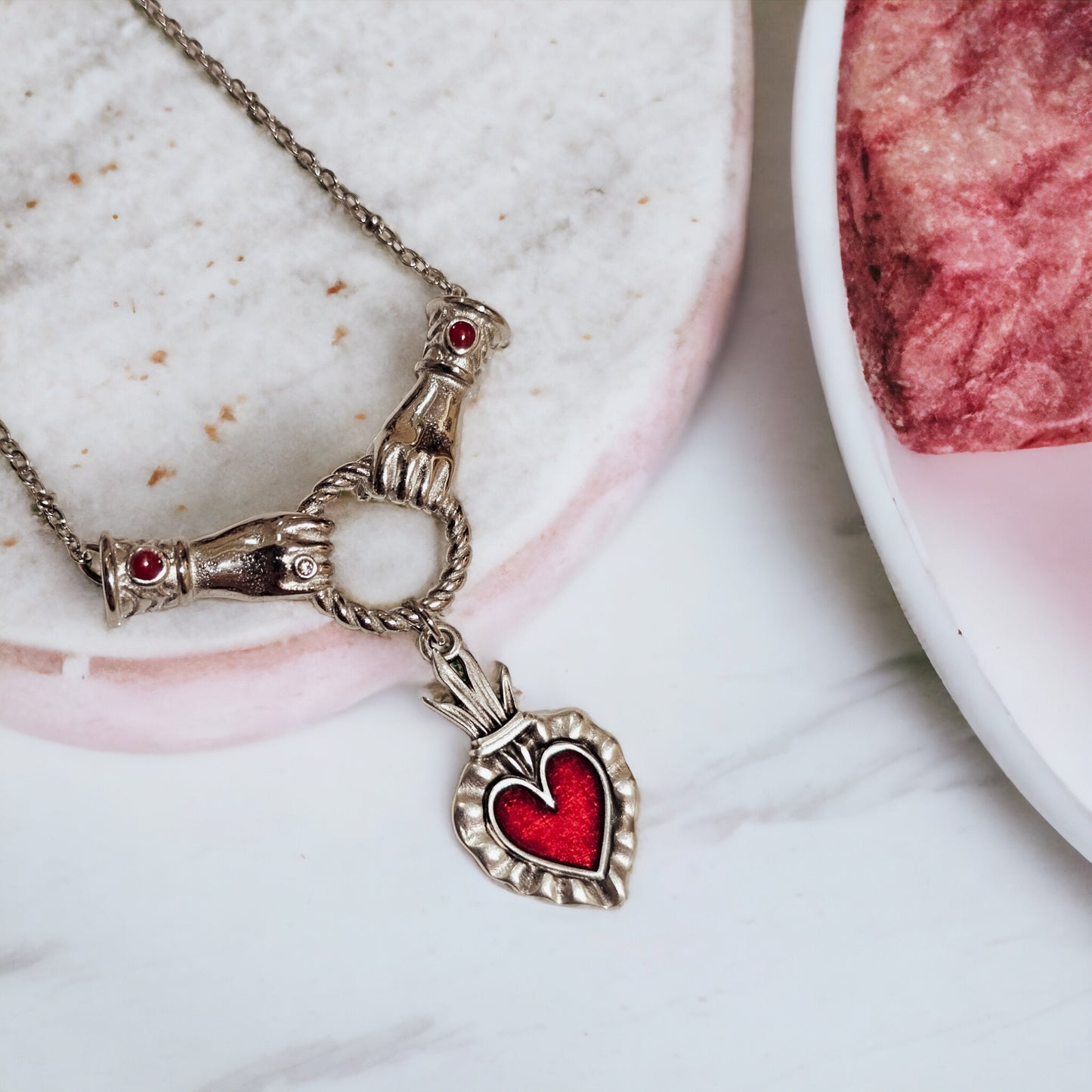Girocollo Gloria Silver Rosso