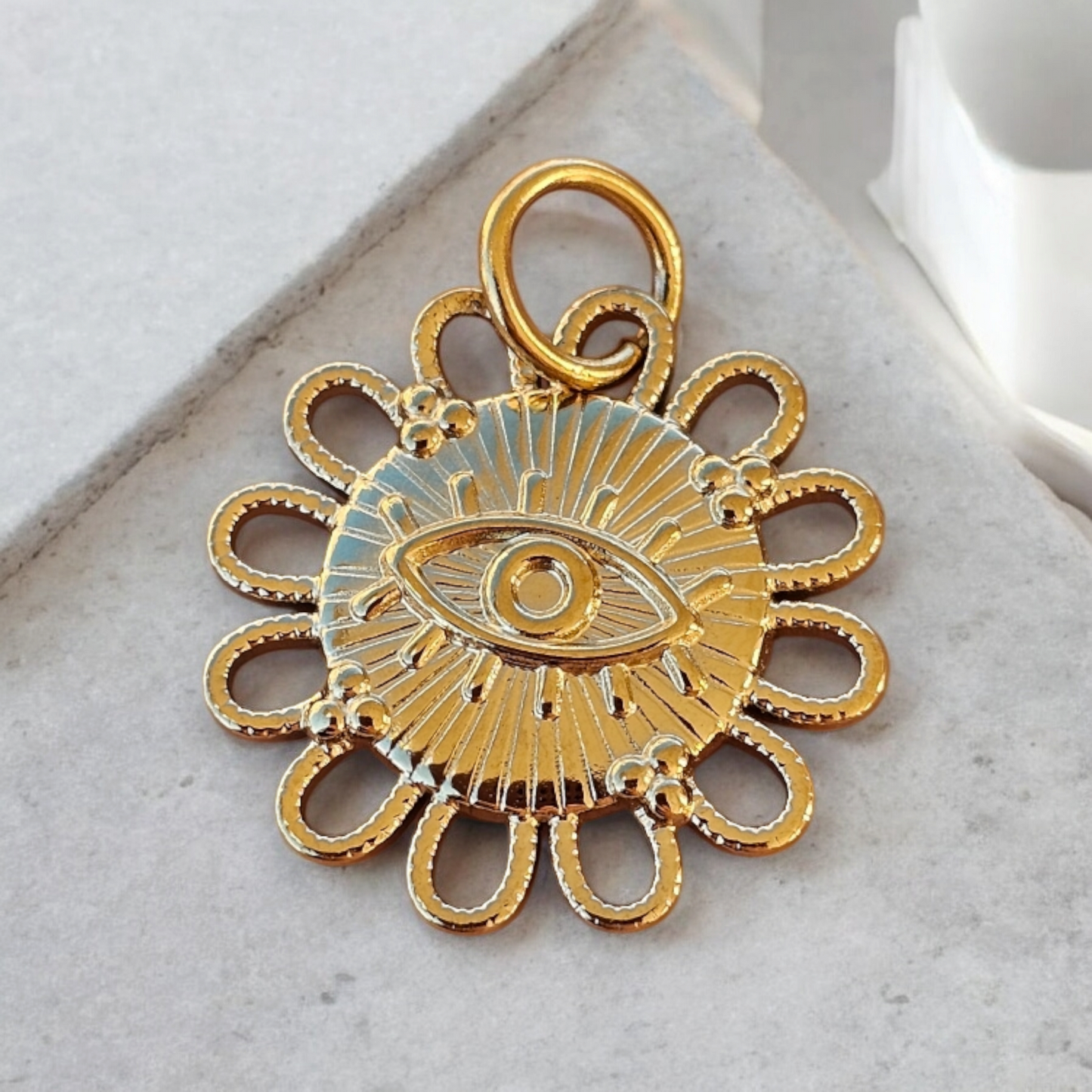 Charm Fiore Occhio Gold