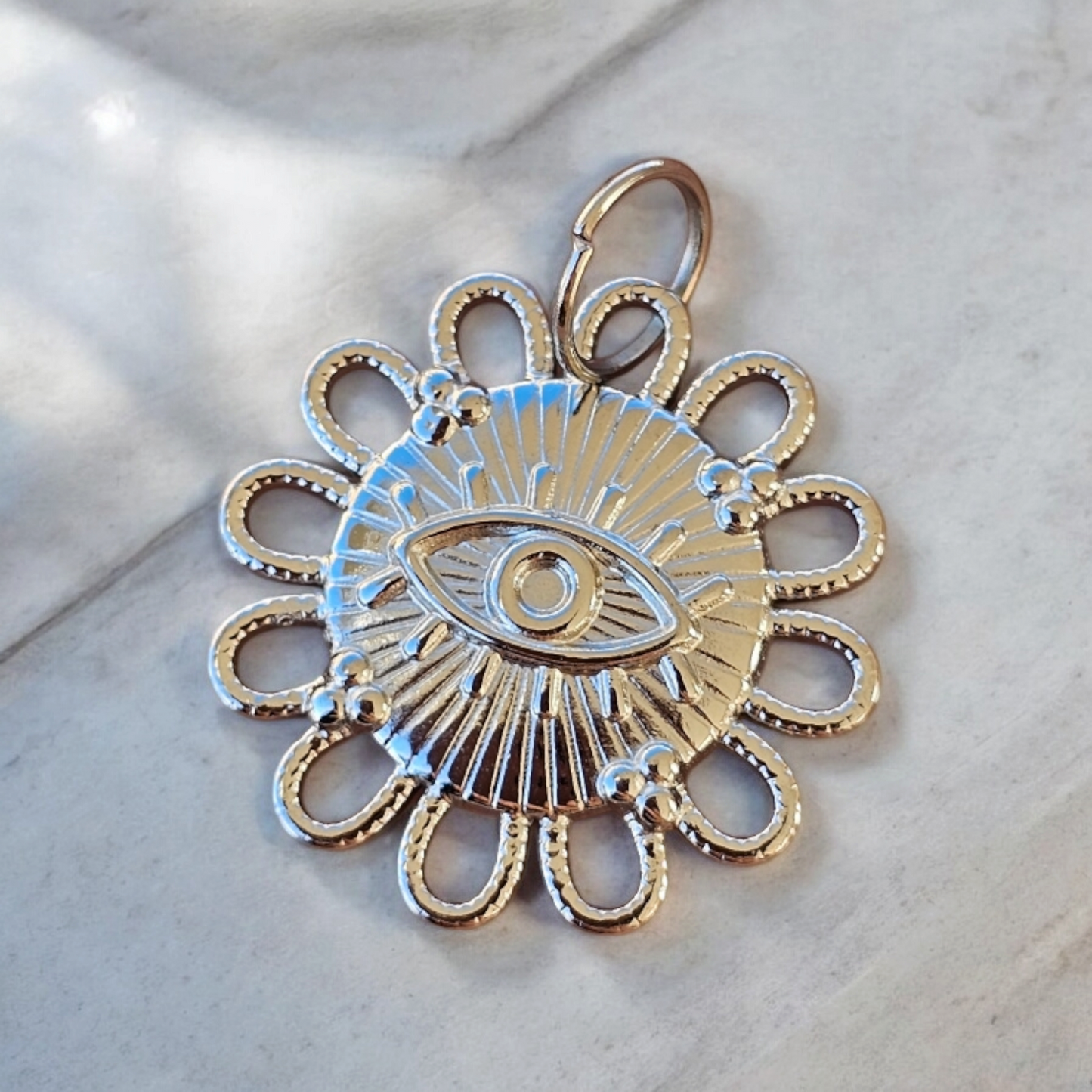 Charm Fiore Occhio Silver