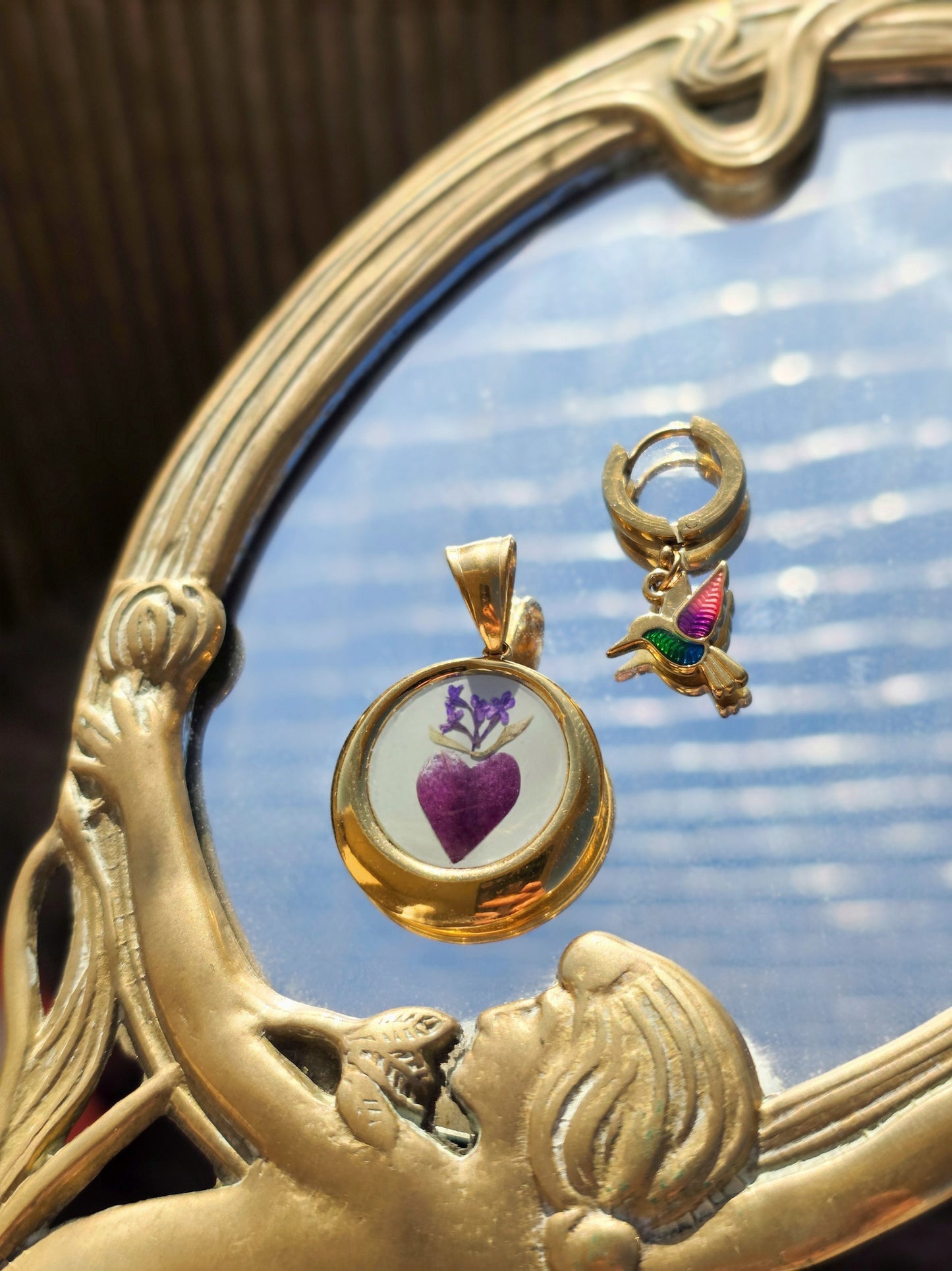 Hummingbird Single-Earring gold