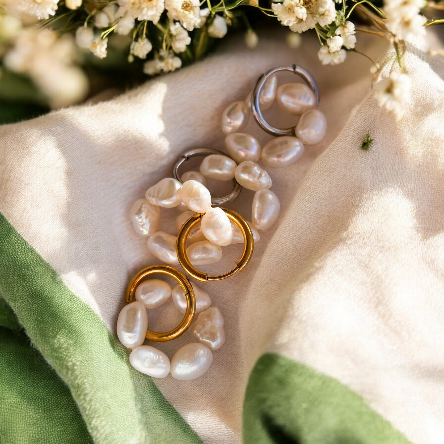 Pearl Loop Earrings