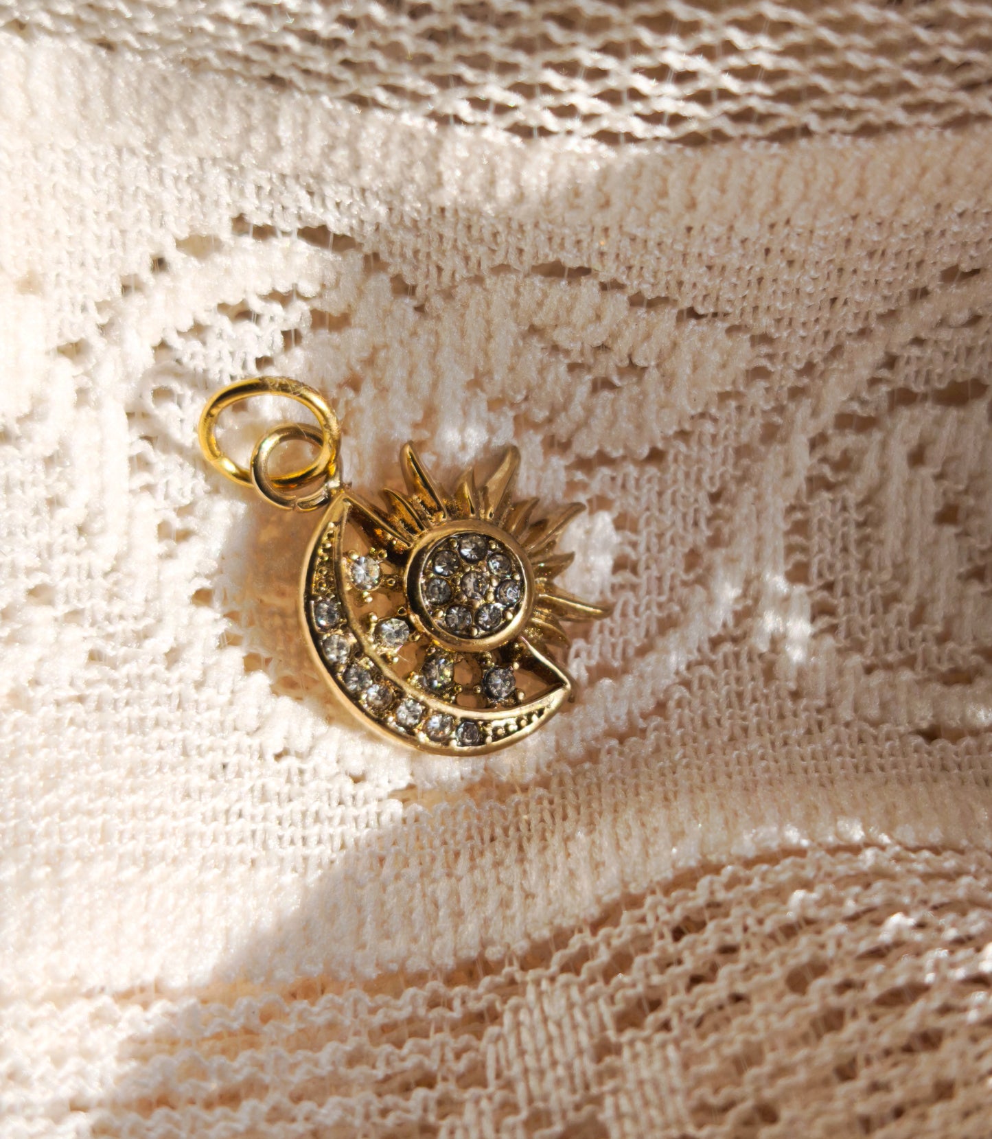 Charm sole/luna Swarovski
