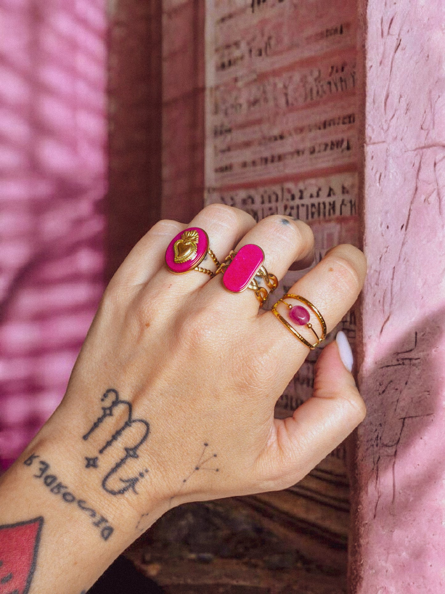 Anello Fiamma Fucsia
