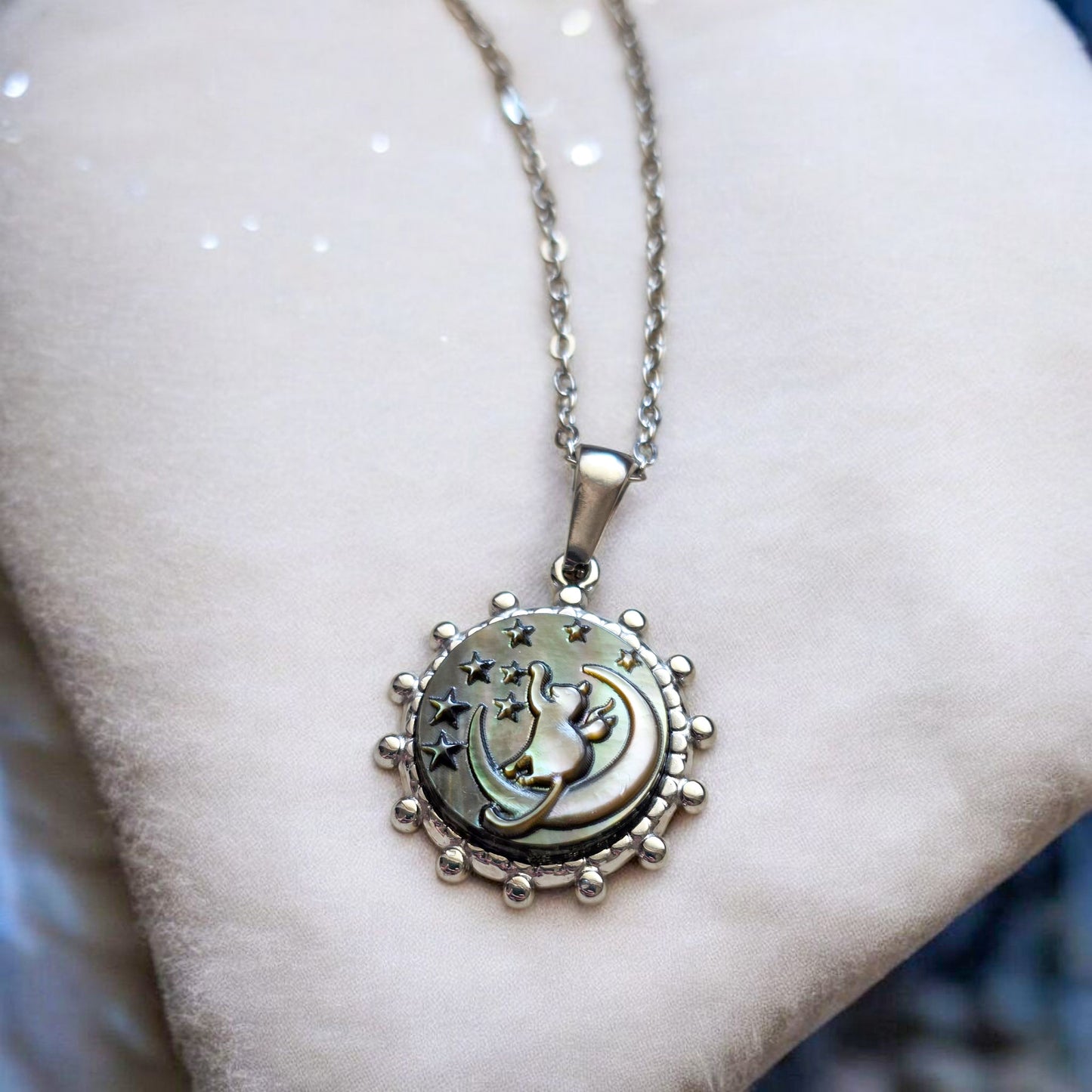 Girocollo Cat Moon Silver