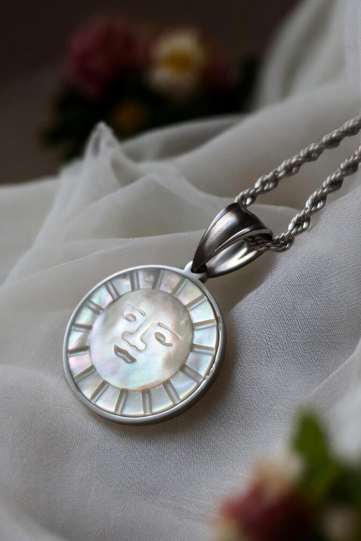 Nacre Sun Silver Medallion