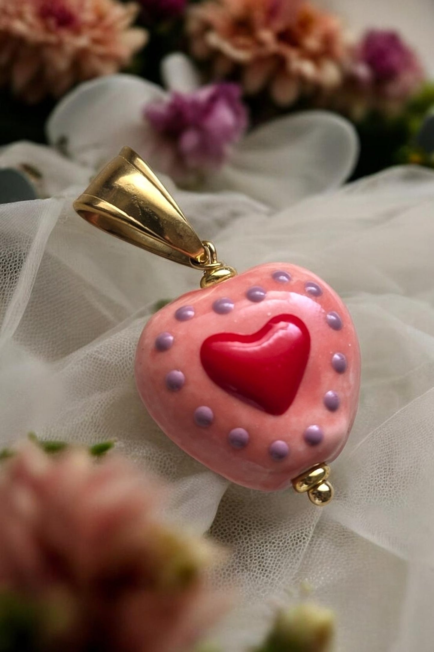 Charm Cvore Glassato