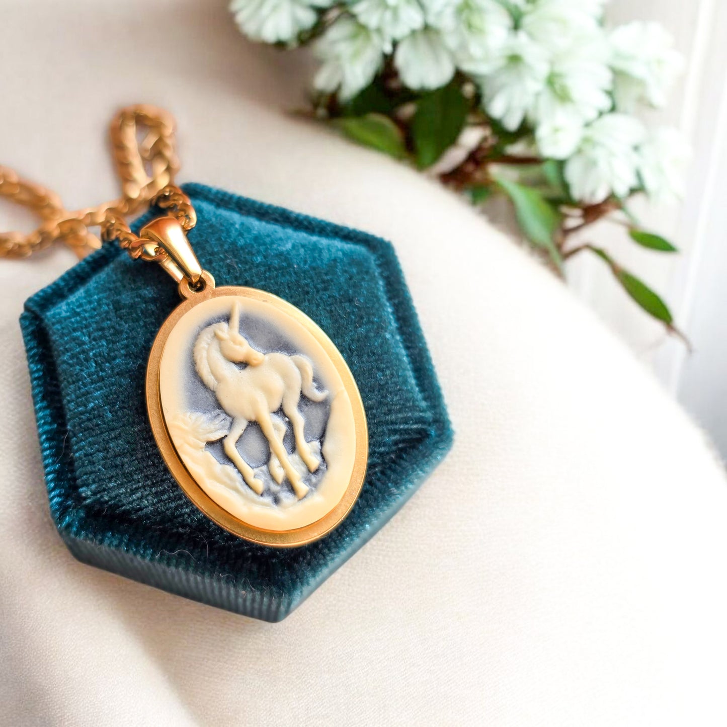 Collana Cammeo Unicorno
