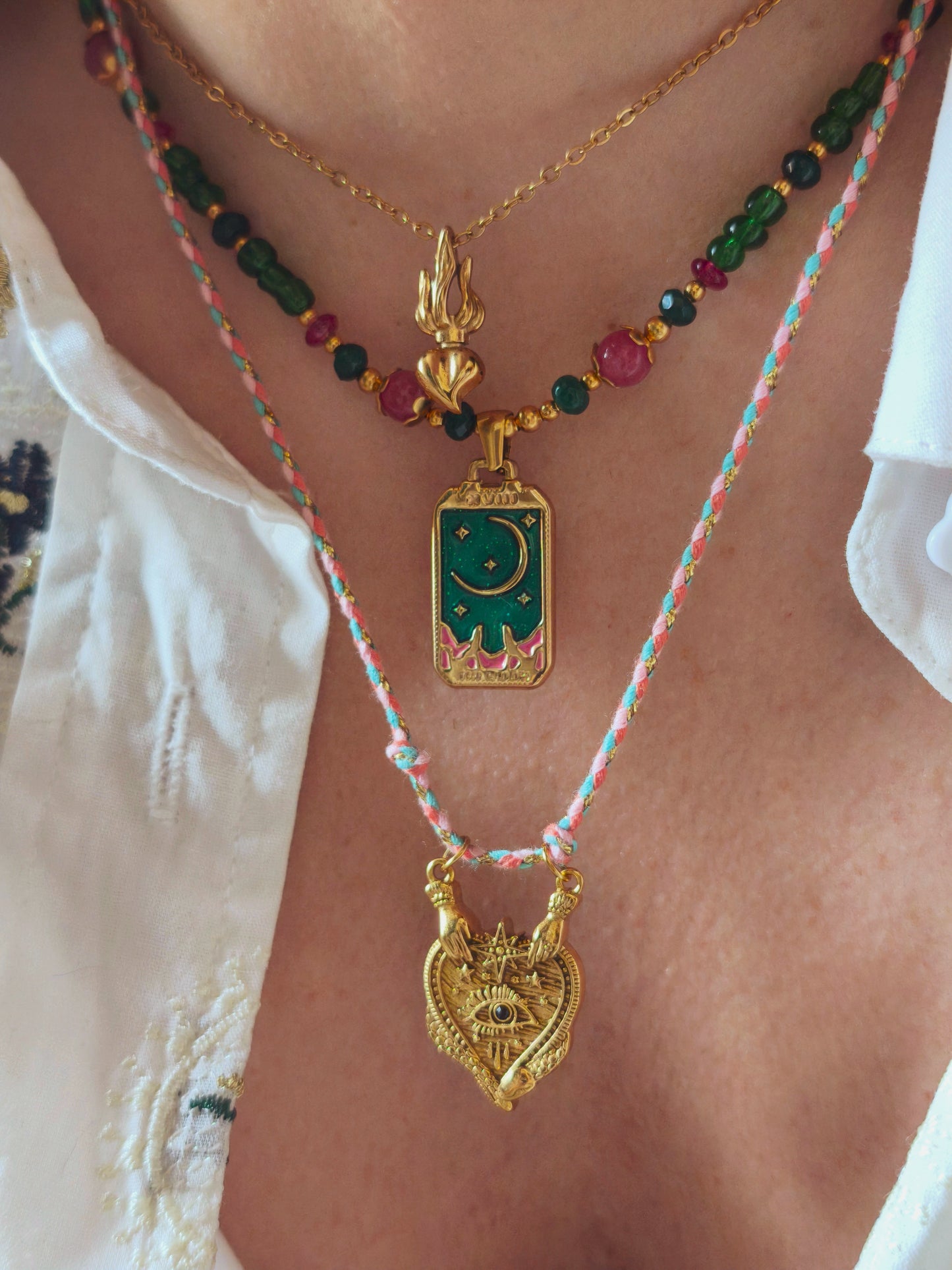 Collana Tarot Luna (versione radice)