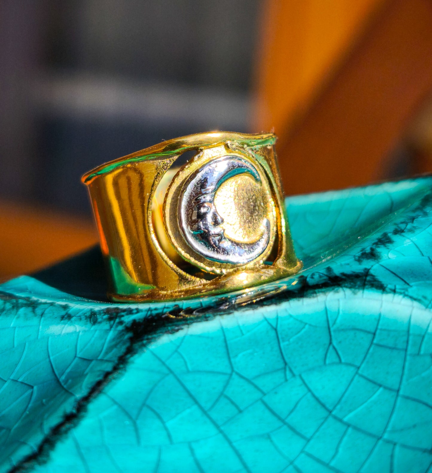 Anello a fascia Sole e Luna