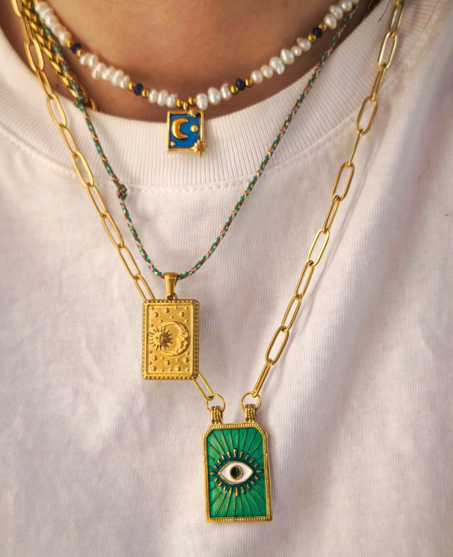 Collana Luna e Stelle