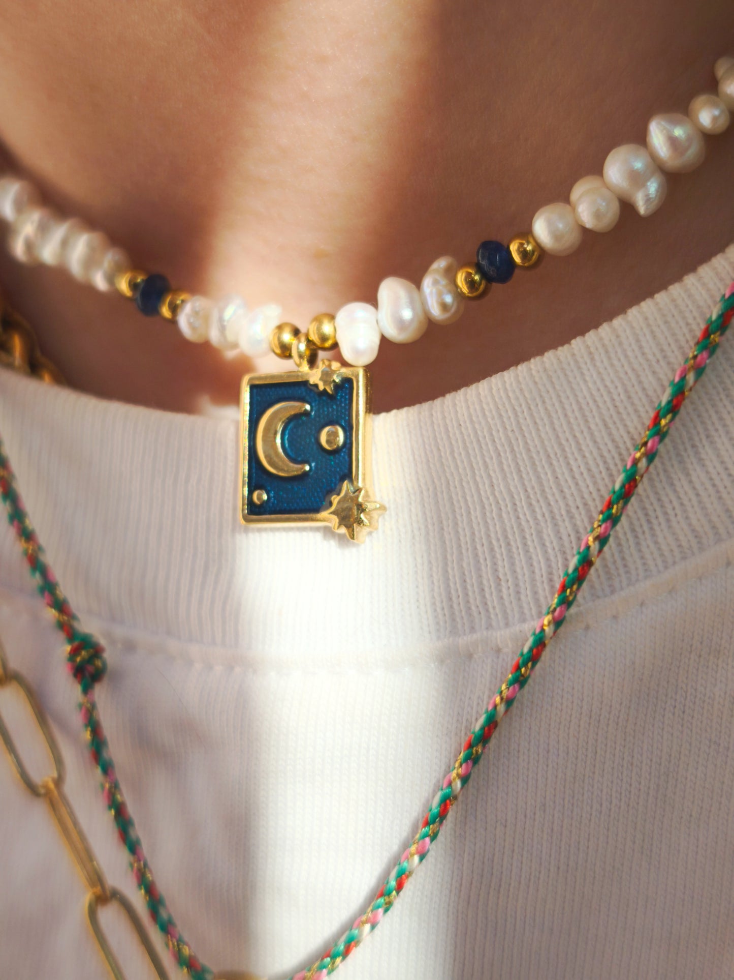 Collana Luna e Stelle