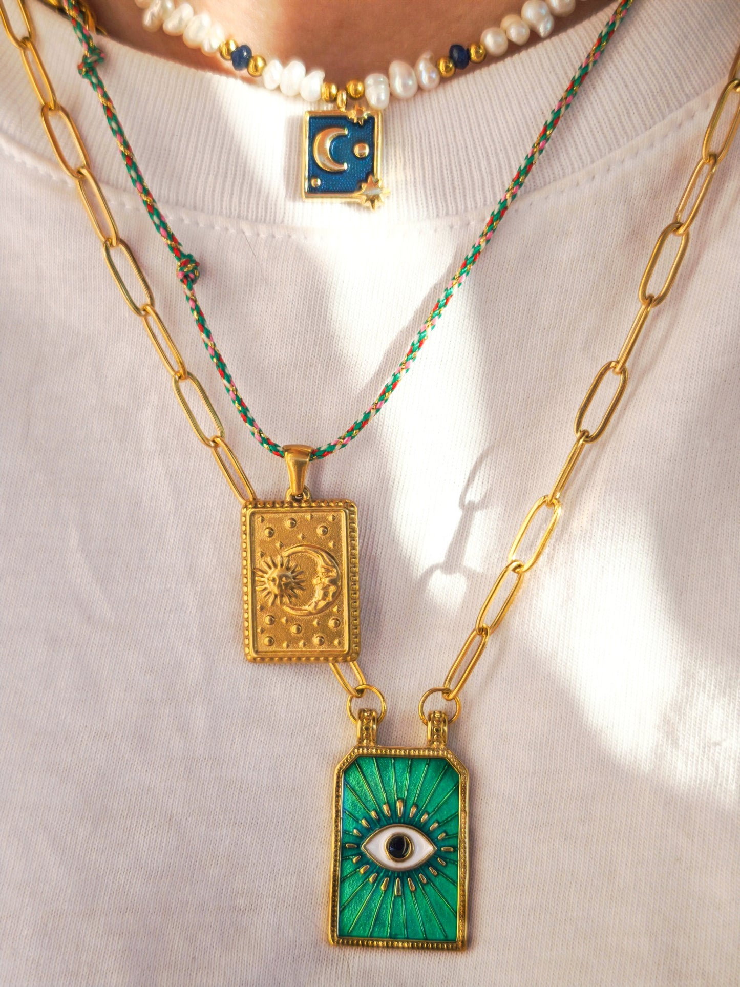 Collana Luna e Stelle