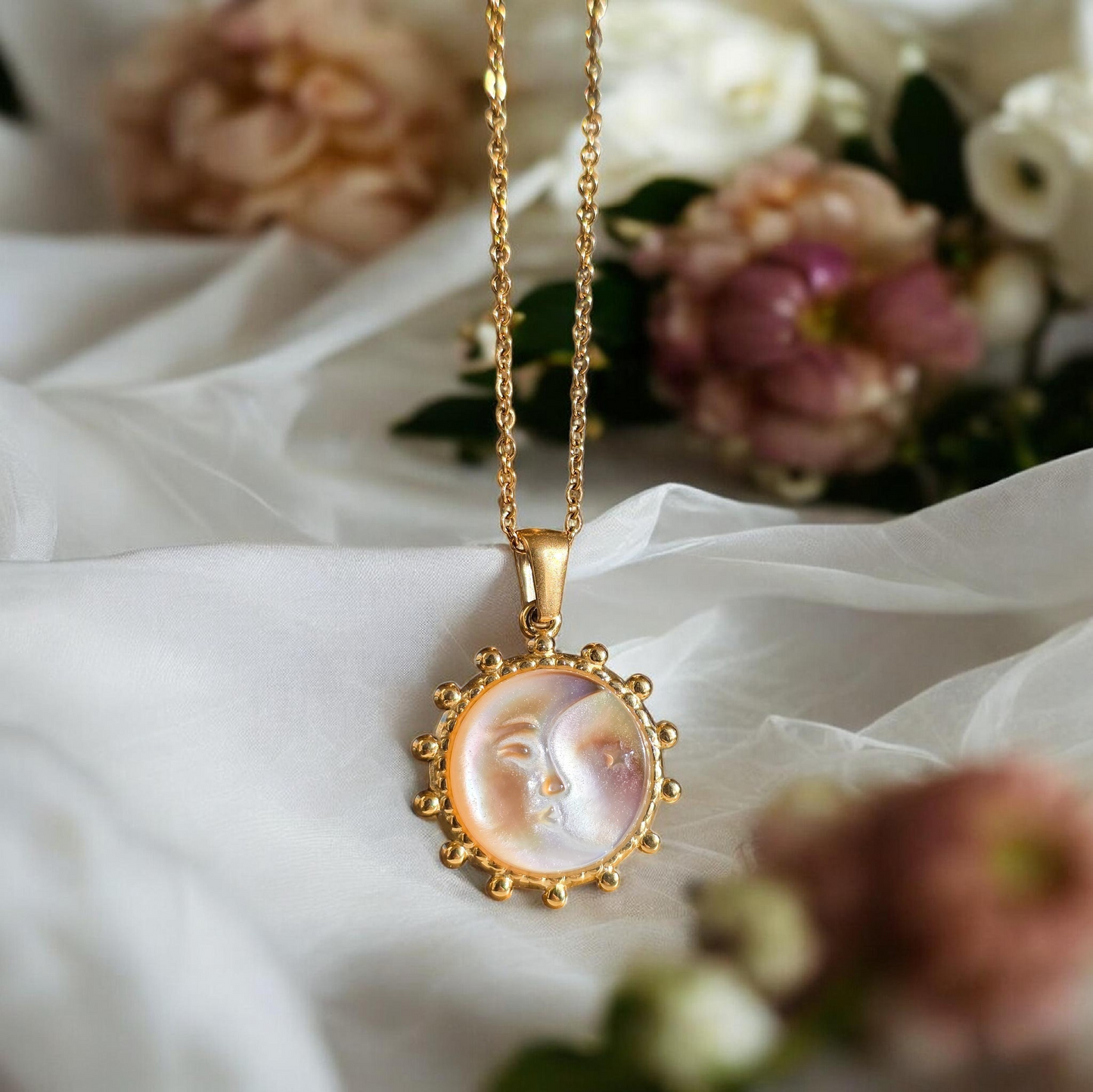 Collana White Moon Gold