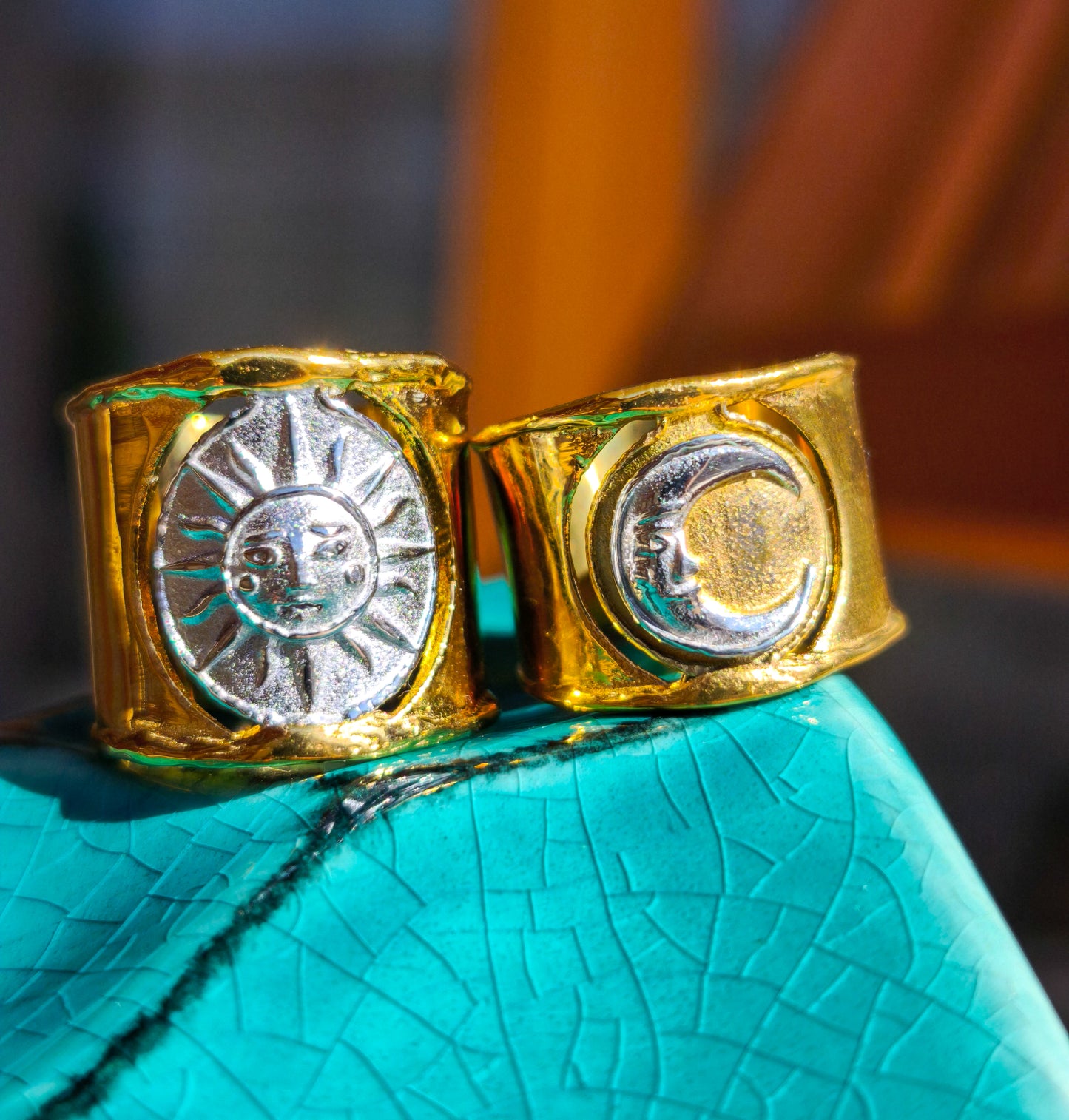 Anello a fascia Sole e Luna
