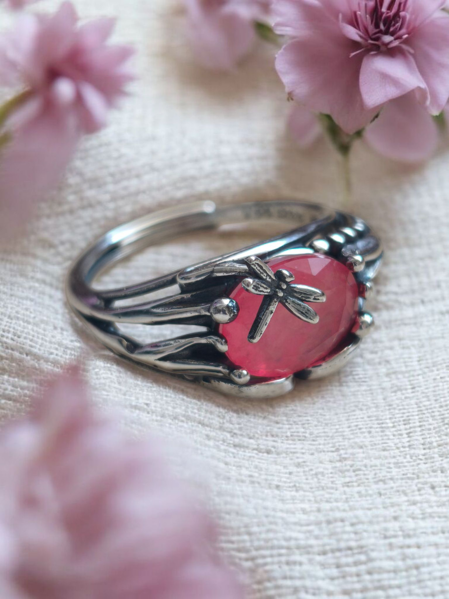 Anello Chloris Agata Rosa