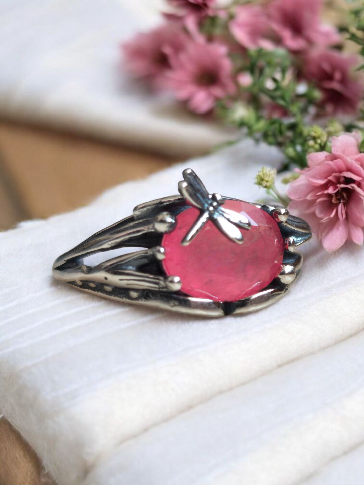 Anello Chloris Agata Rosa