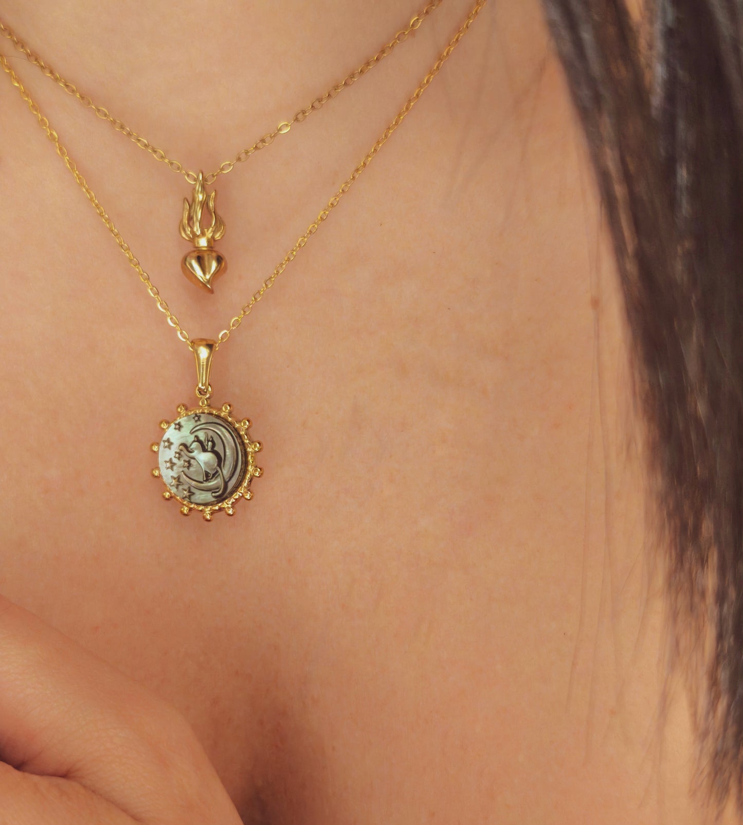 Girocollo Cat Moon Gold