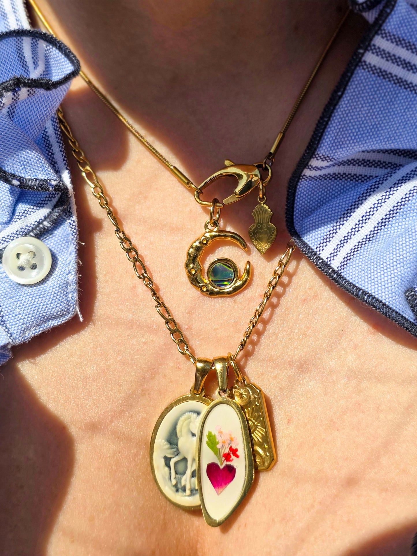 Unicorn Cameo Necklace
