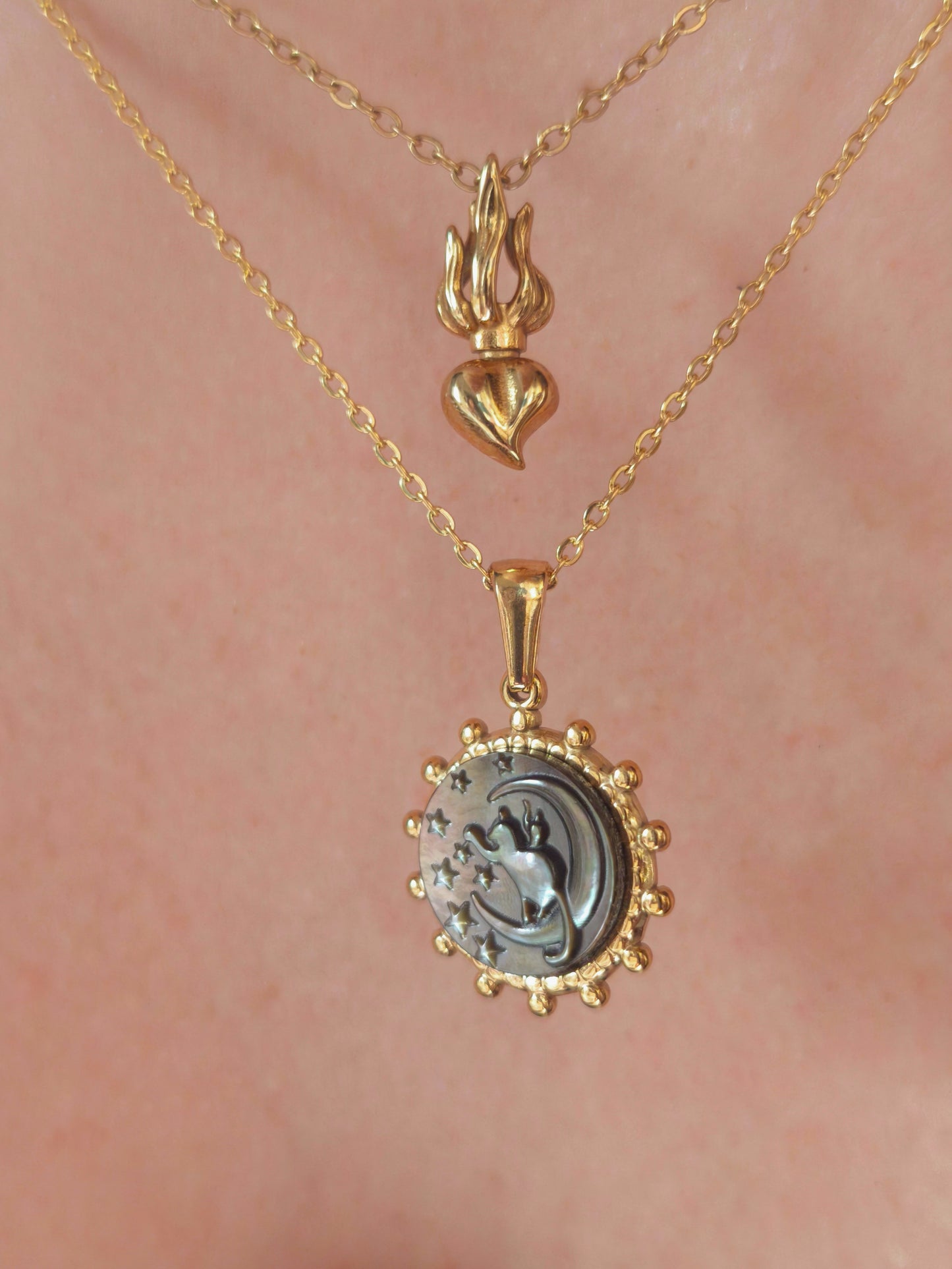 Girocollo Cat Moon Gold
