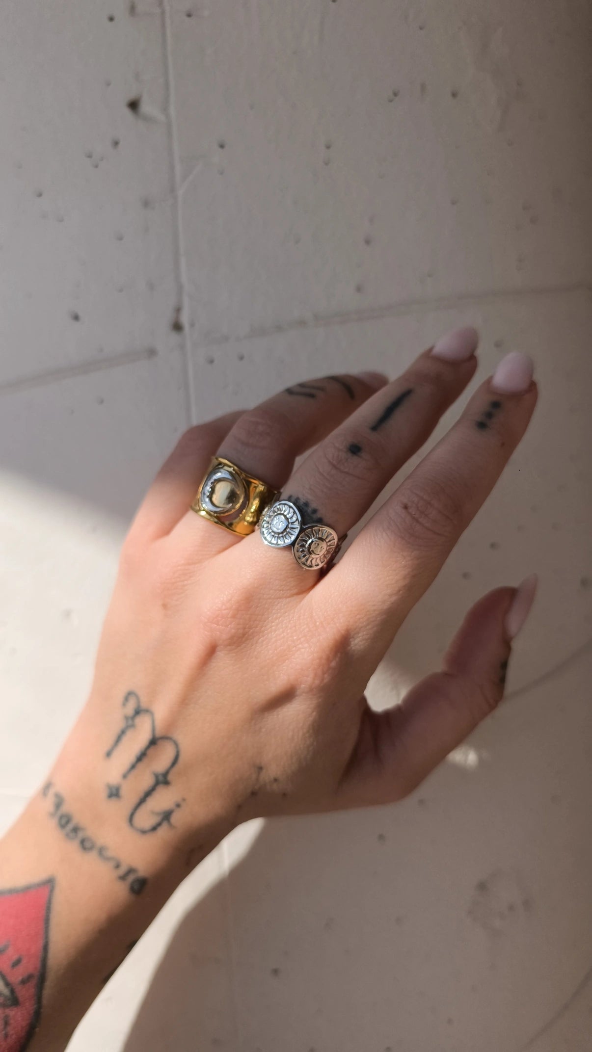 Anello a fascia Sole e Luna