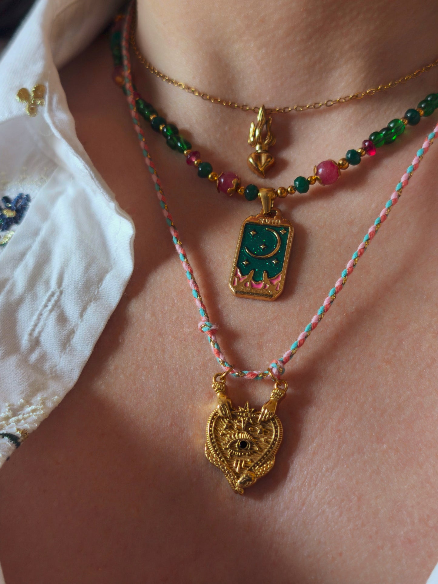 Collana Tarot Luna (versione radice)