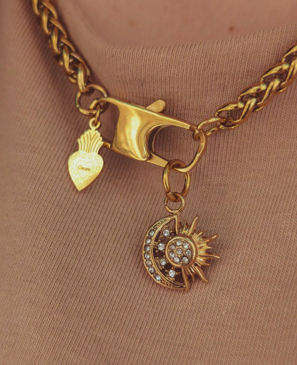 Charm sole/luna Swarovski