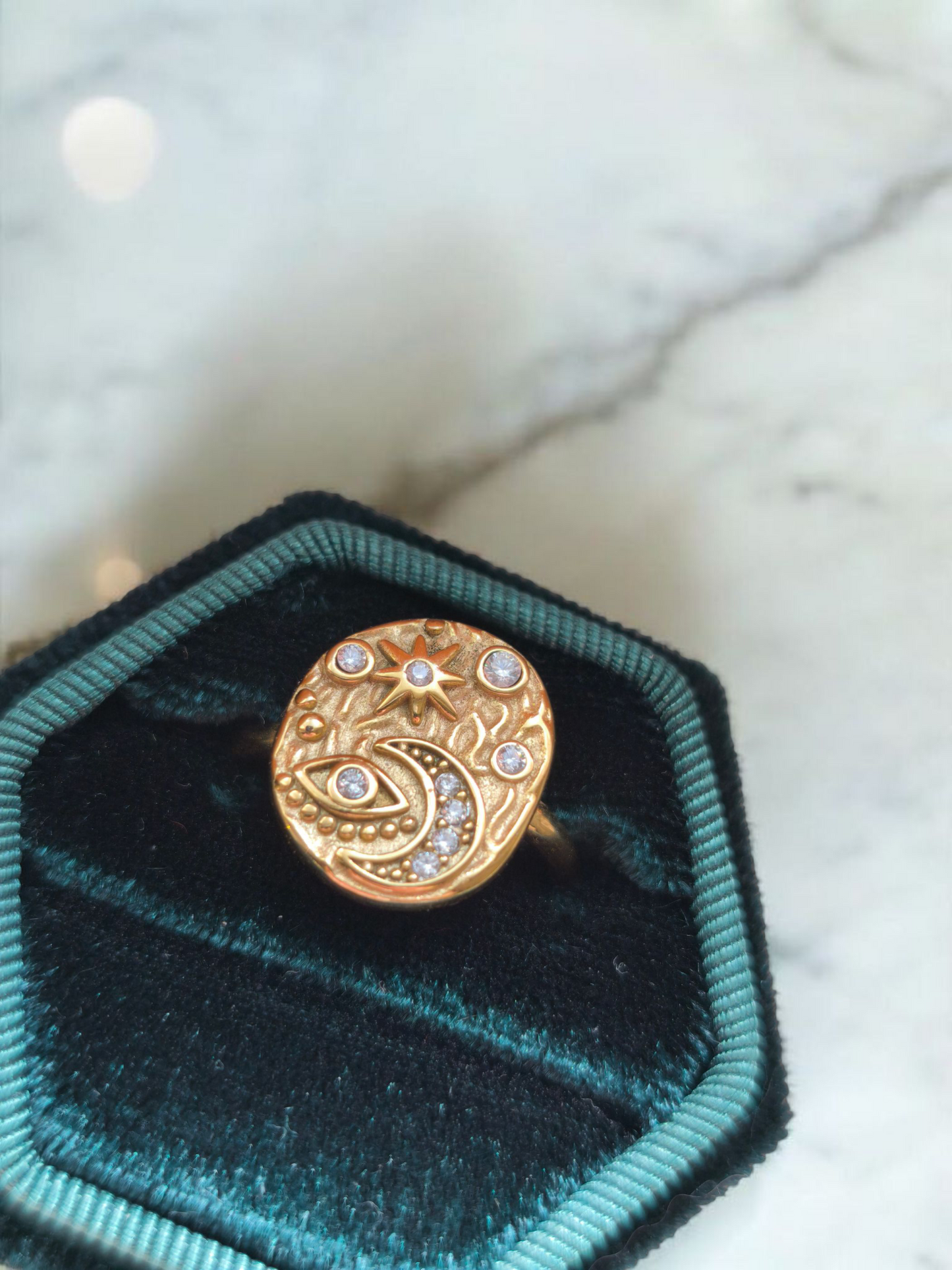 Anello Lvnatica Gold bianco