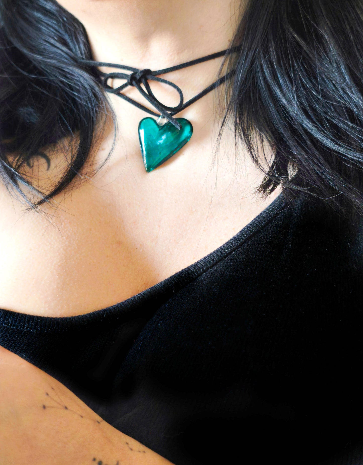 Collana Cvore Verde Smeraldo