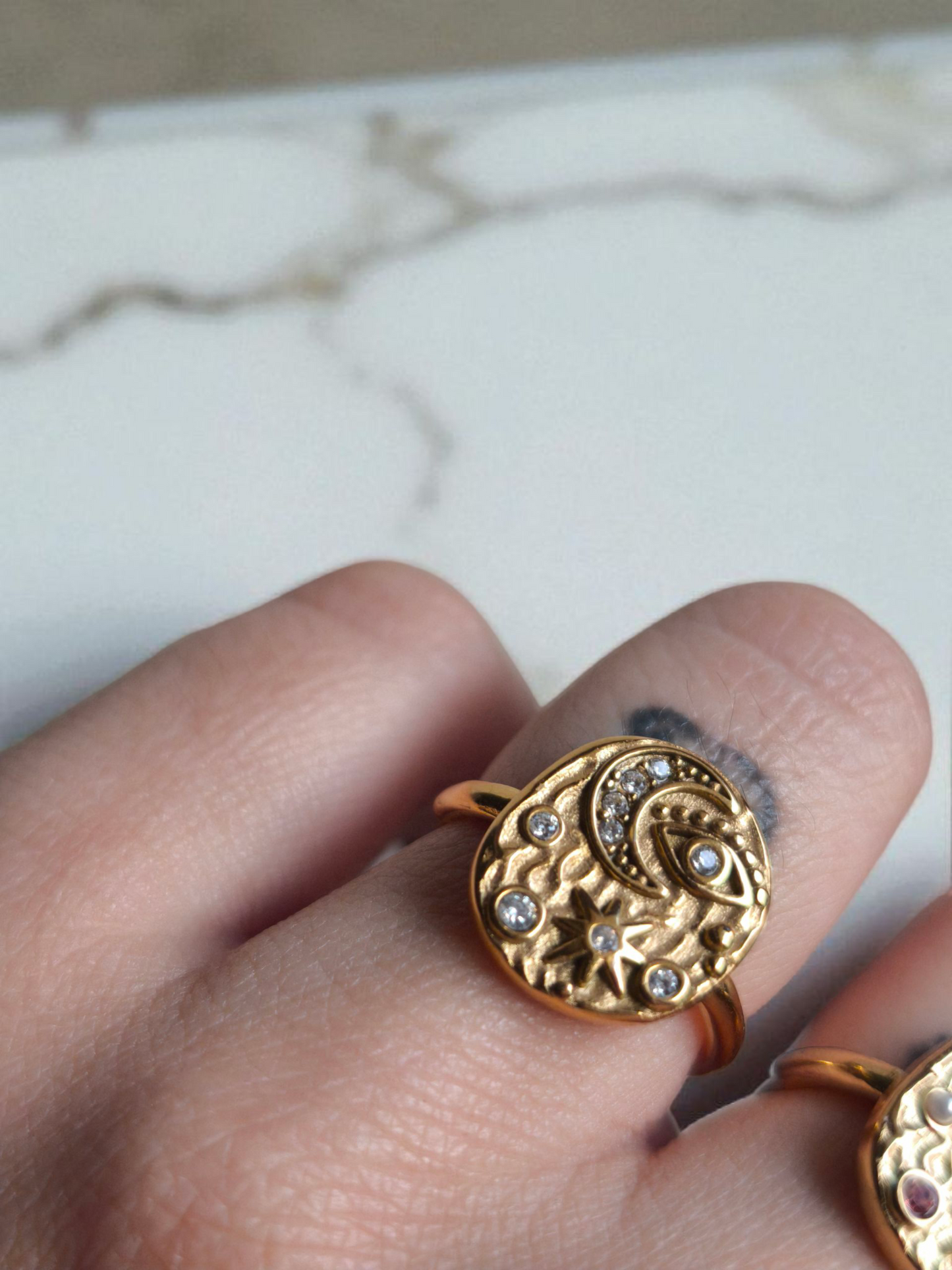 Anello Lvnatica Gold bianco