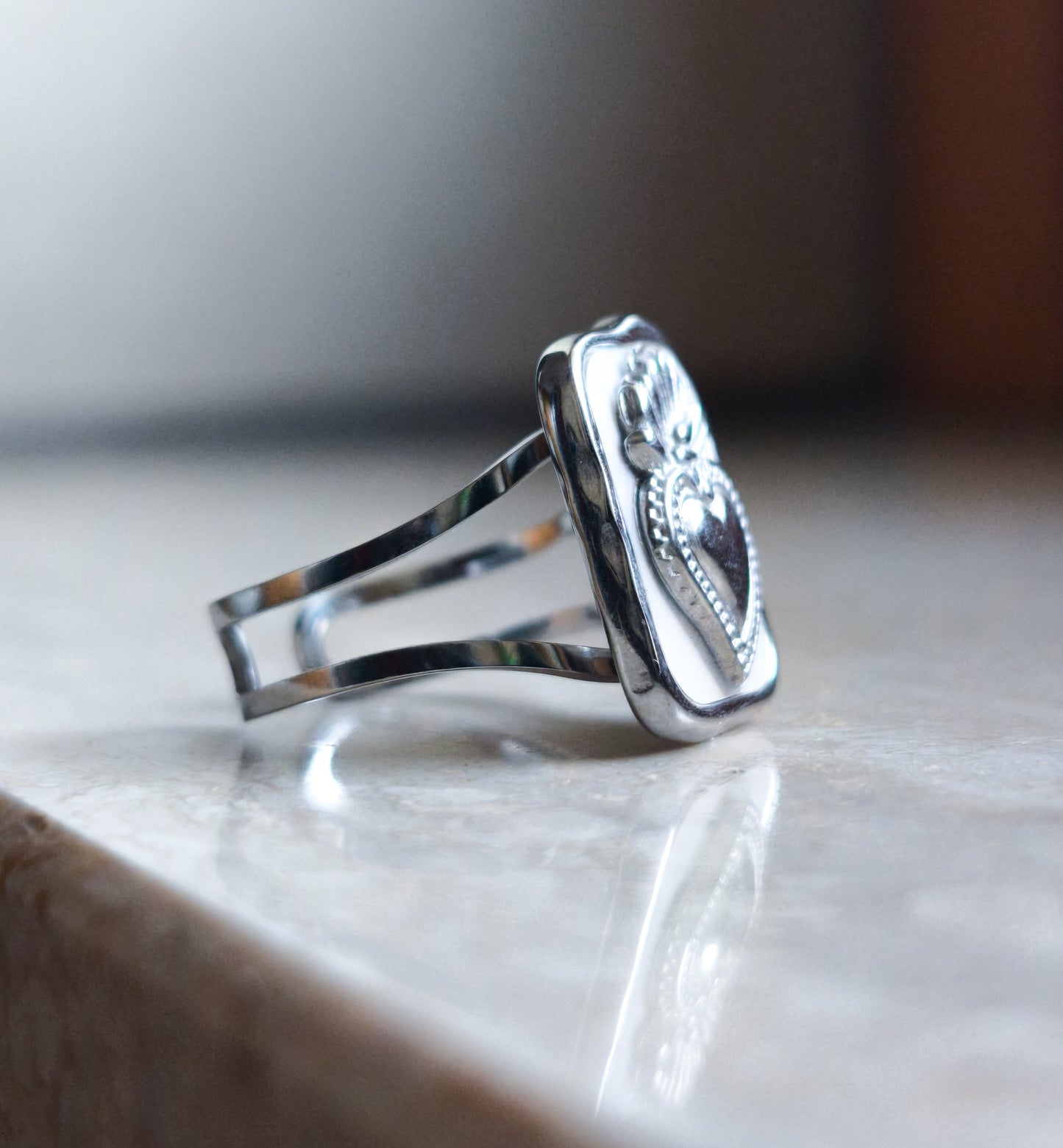 Anello Natural Stone Madreperla Silver