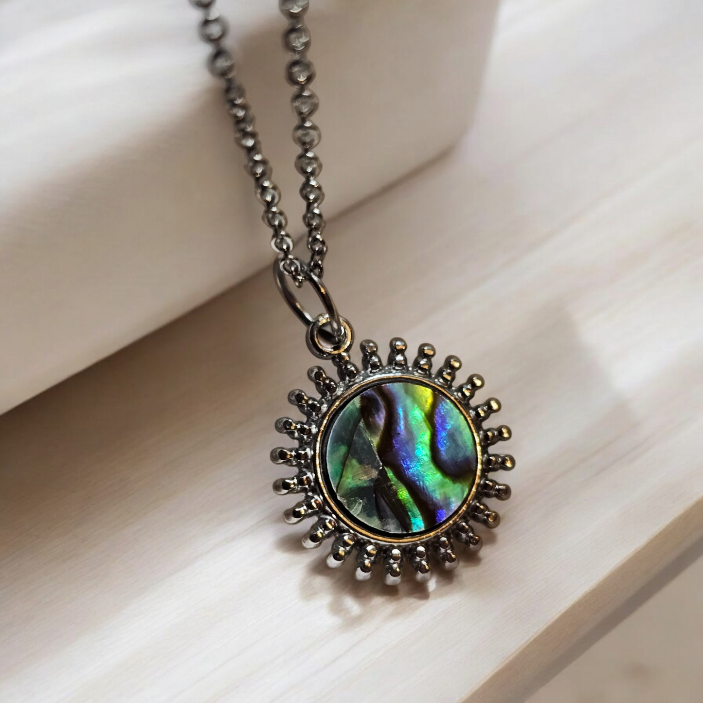 Charm Sole Abalone Silver