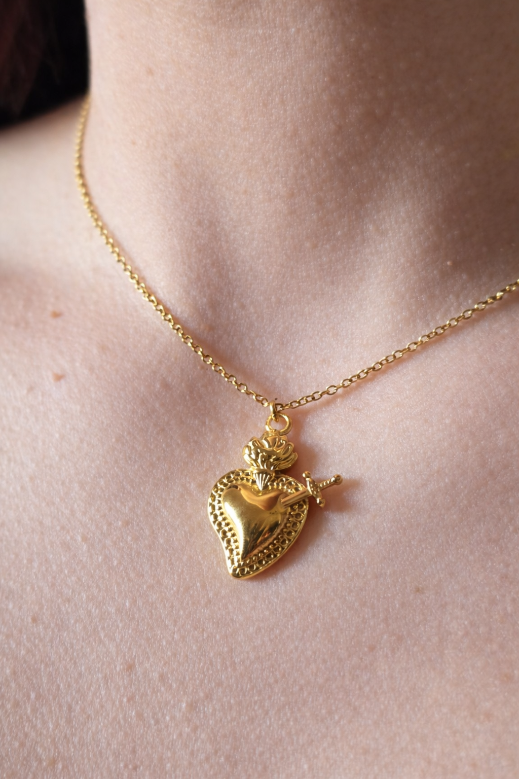 Pierced Heart Necklace