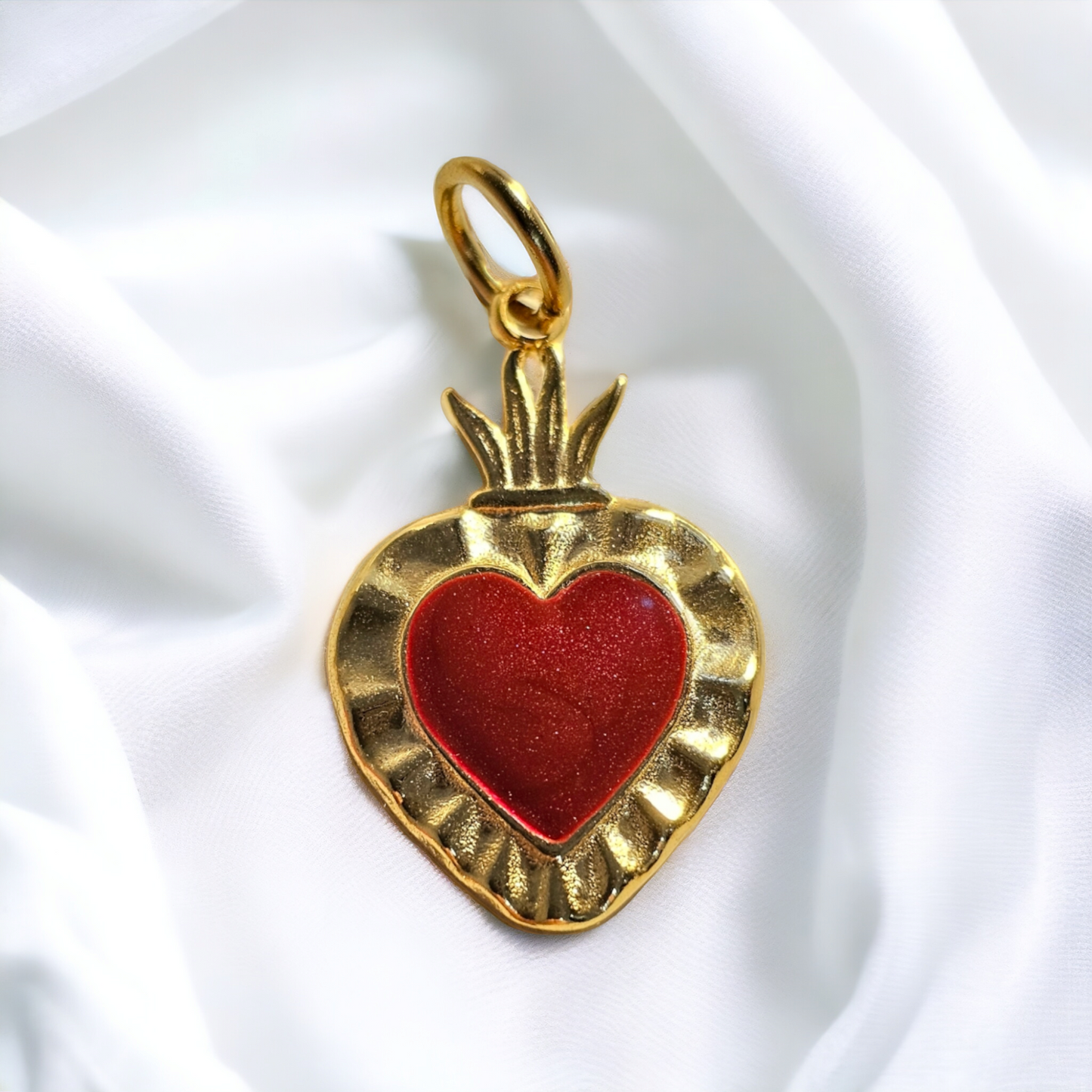 Charm Cvore Sacro Rosso