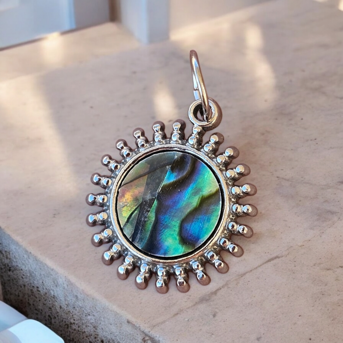 Charm Sole Abalone Silver