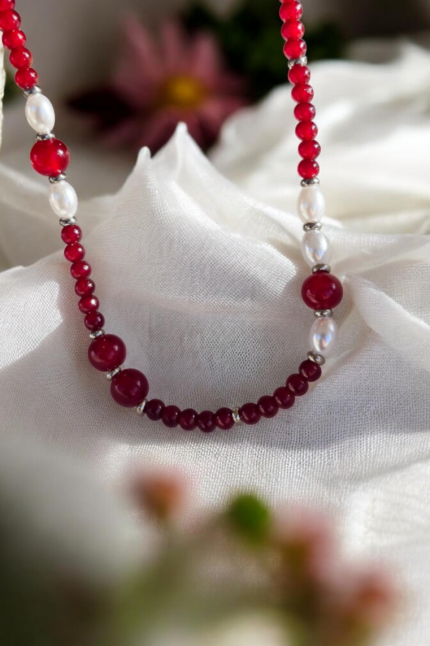 Rosarium Silver Necklace