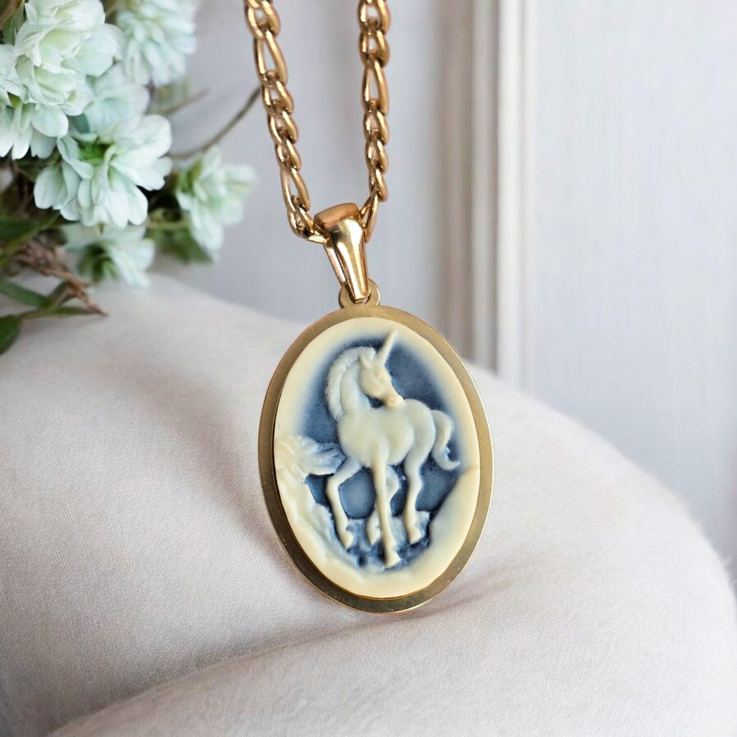 Collana Cammeo Unicorno