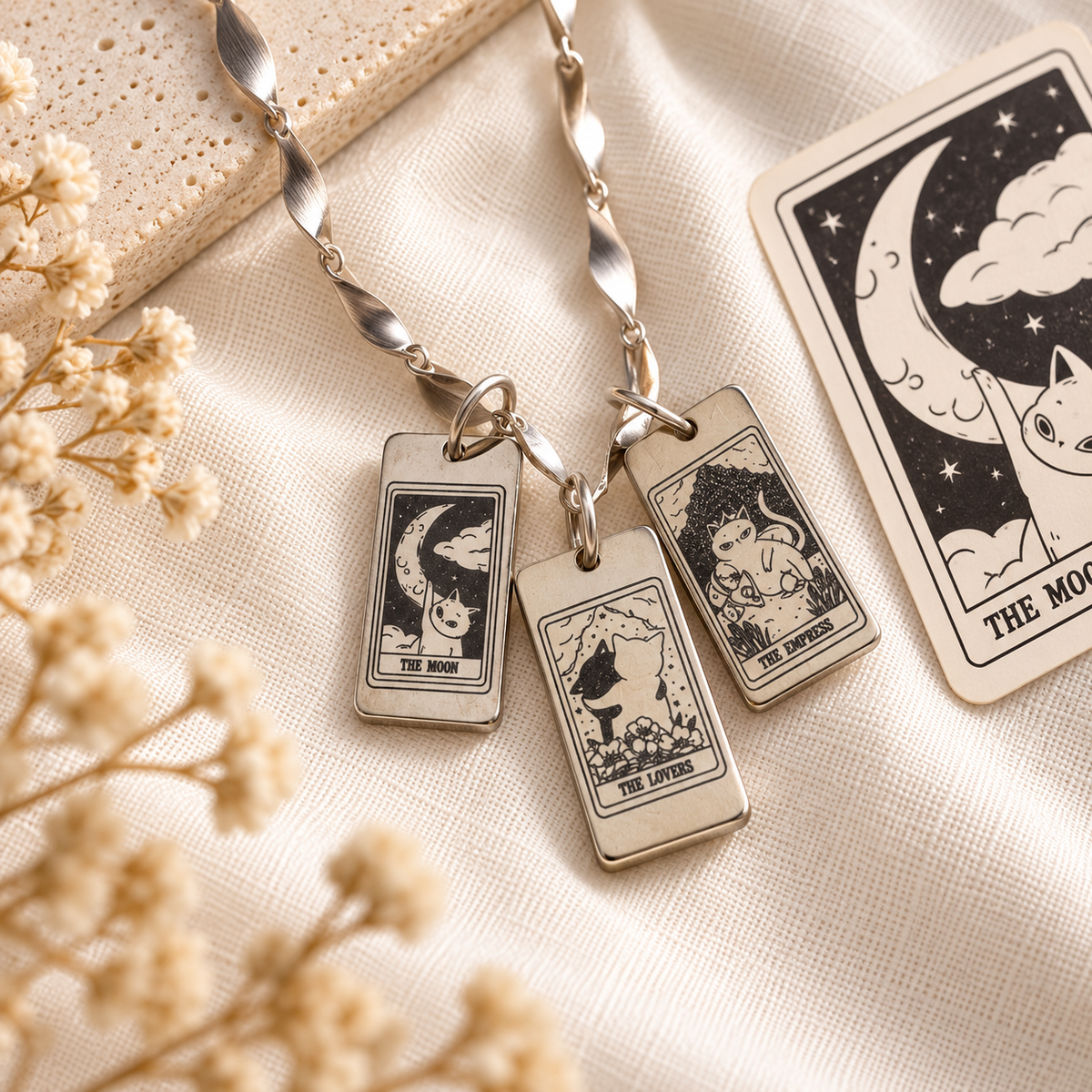 Charm I Gatti del destino - Tarot card