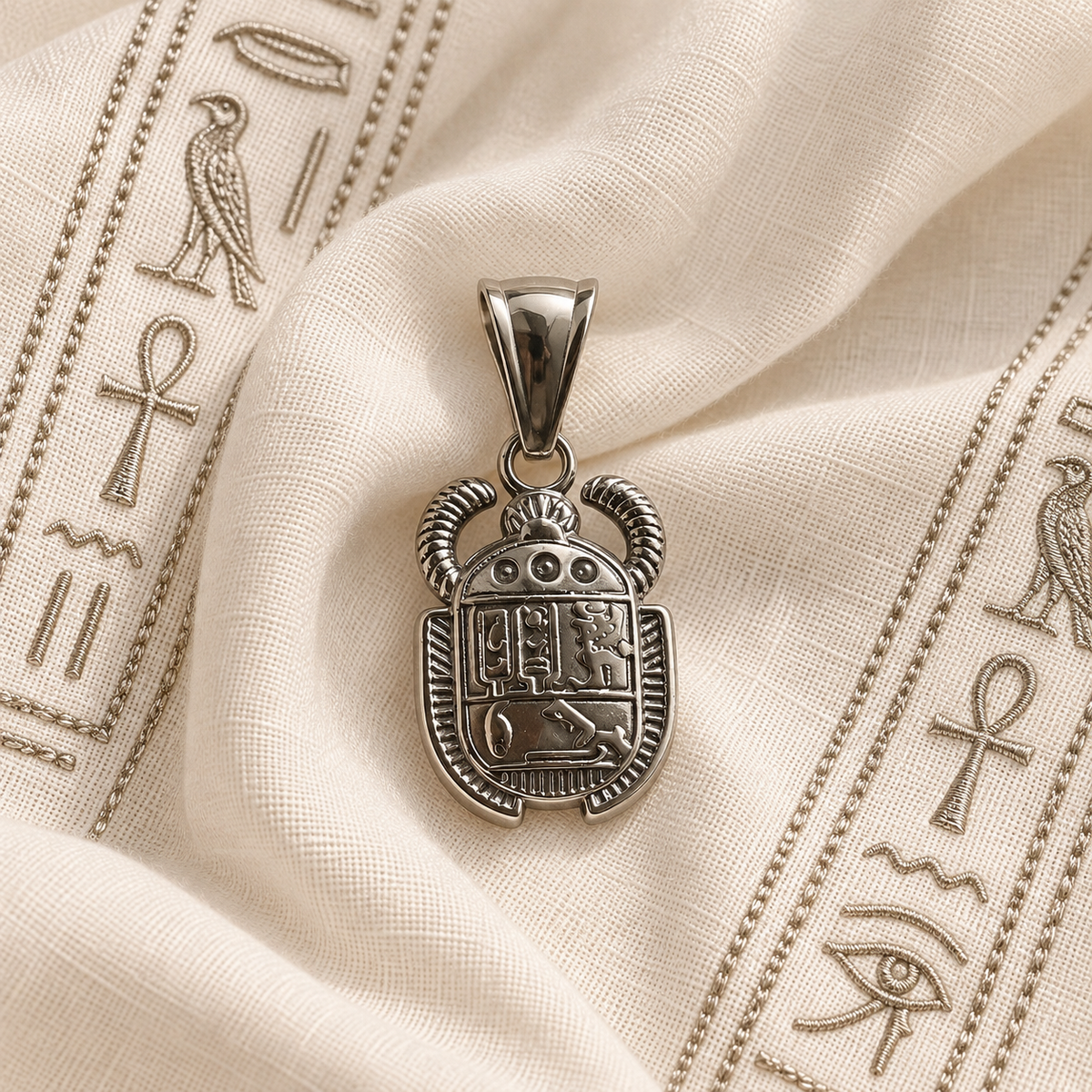 Charm Scarabeo Silver