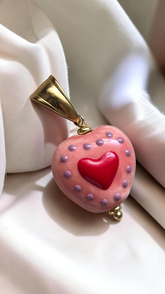 Charm Cvore Glassato