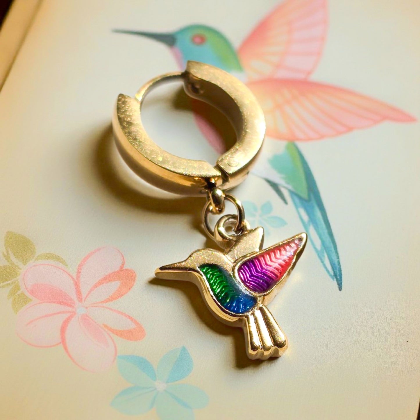 Hummingbird Single-Earring gold