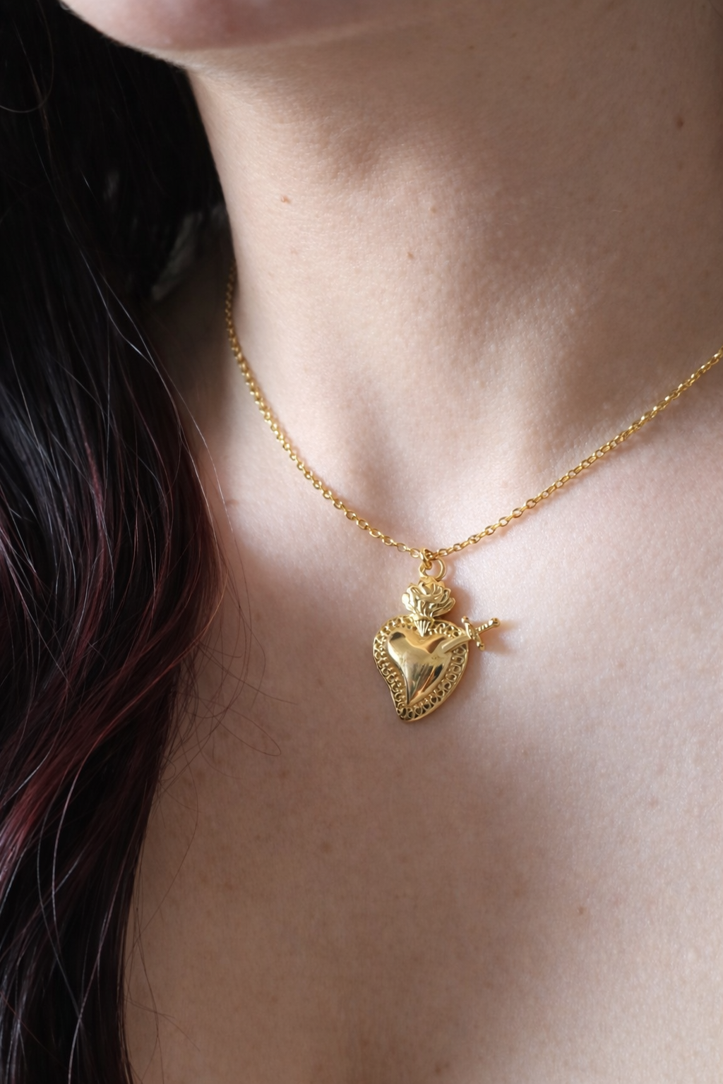 Pierced Heart Necklace
