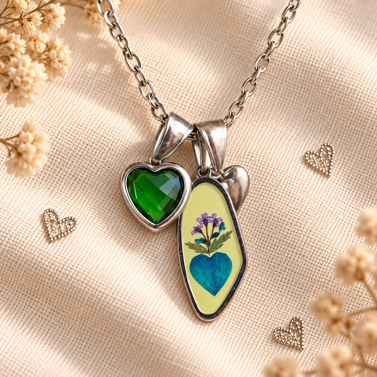Charm Cvore Smeraldo
