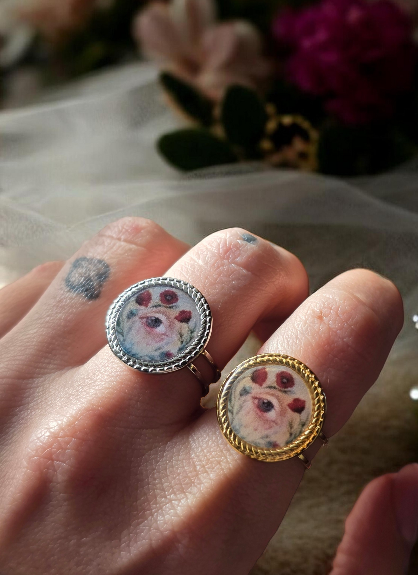 Anello Occhio Fiorito